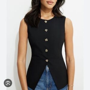 Dynamite Emery round neck flyaway vest